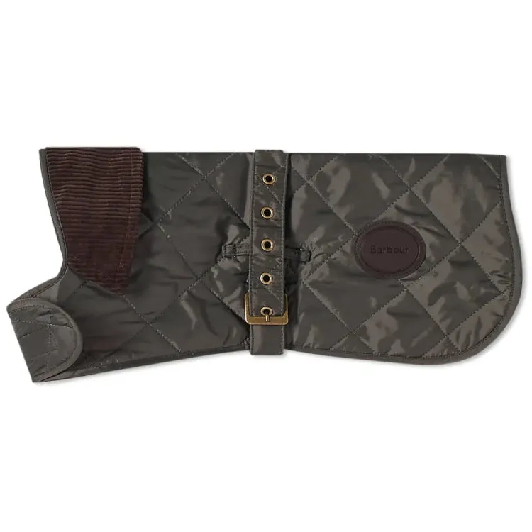 Barbour Quilted Dog Coat - Olive - Size Small