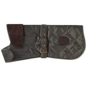 Barbour Quilted Dog Coat - Olive - Size Small