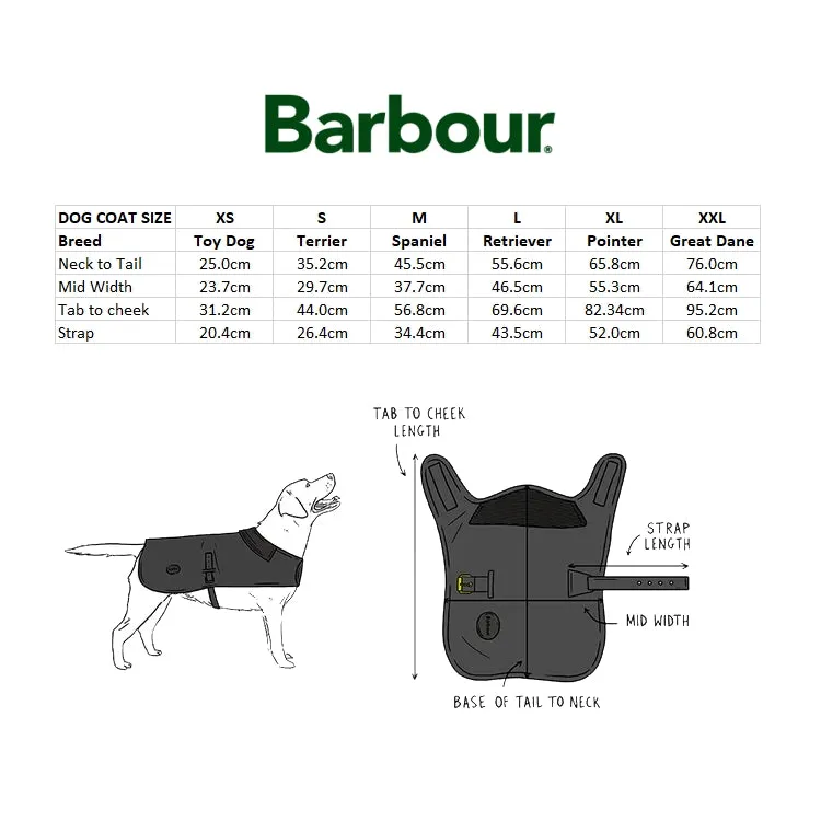 Barbour Quilted Dog Coat - Olive - Size Small