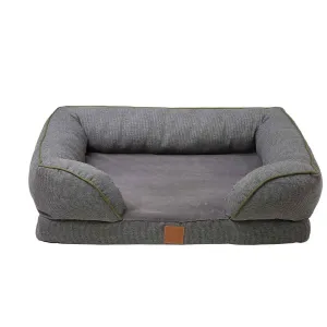 Buddy & Belle Orthopaedic Lounge Dog Bed Steel Grey