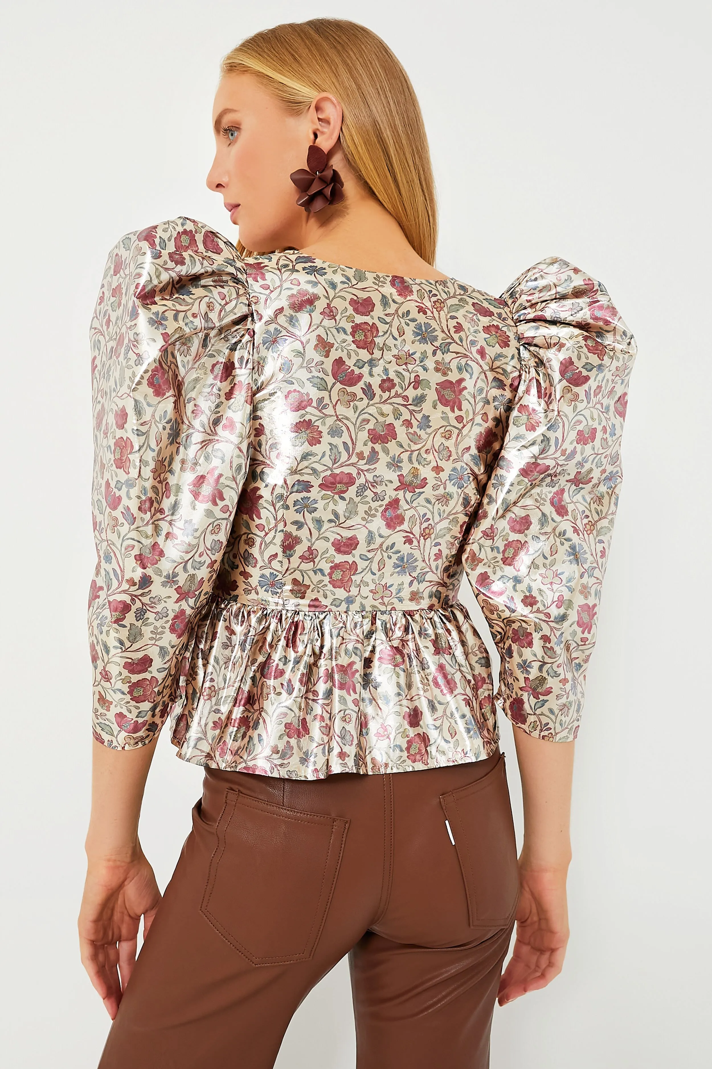 Cream Vichy Rose Alma Top