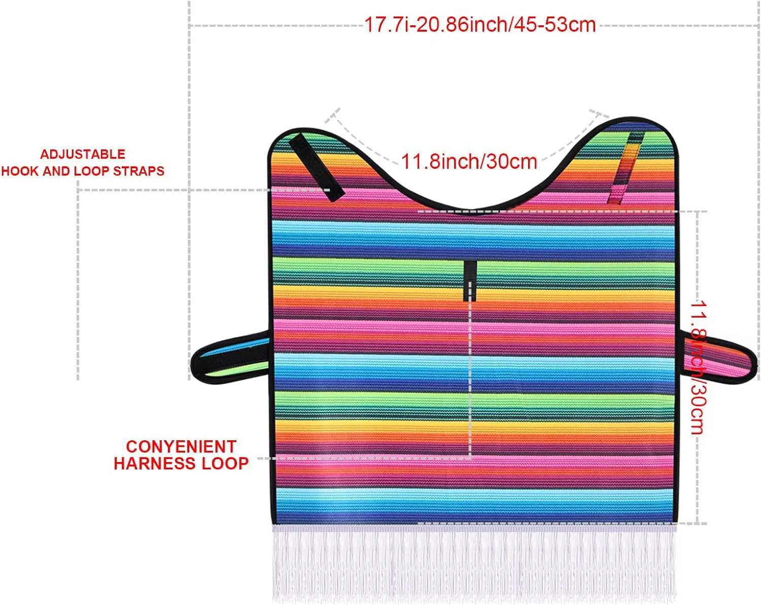 Dog Sombrero Hat Pet Serape Poncho Costume Multicolor Funny Dog Costume Adjustable Sombrero Costume Mexican Dog Poncho Straw Hat Chihuahua Clothes for Mexican Party Decorations (M)