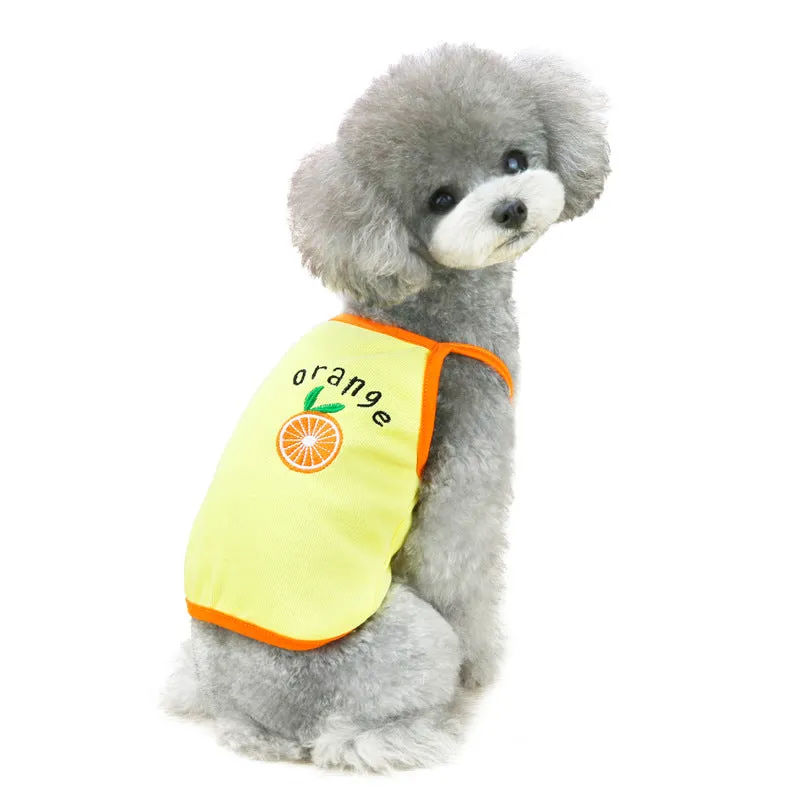 Fruit embroidery pattern pet clothing