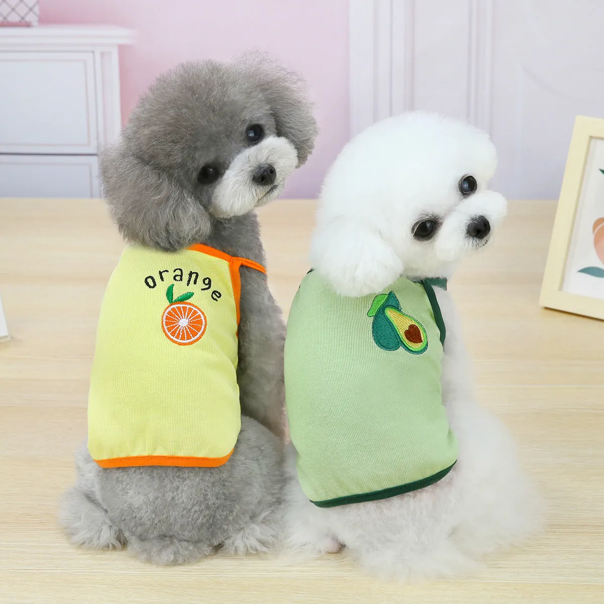 Fruit embroidery pattern pet clothing