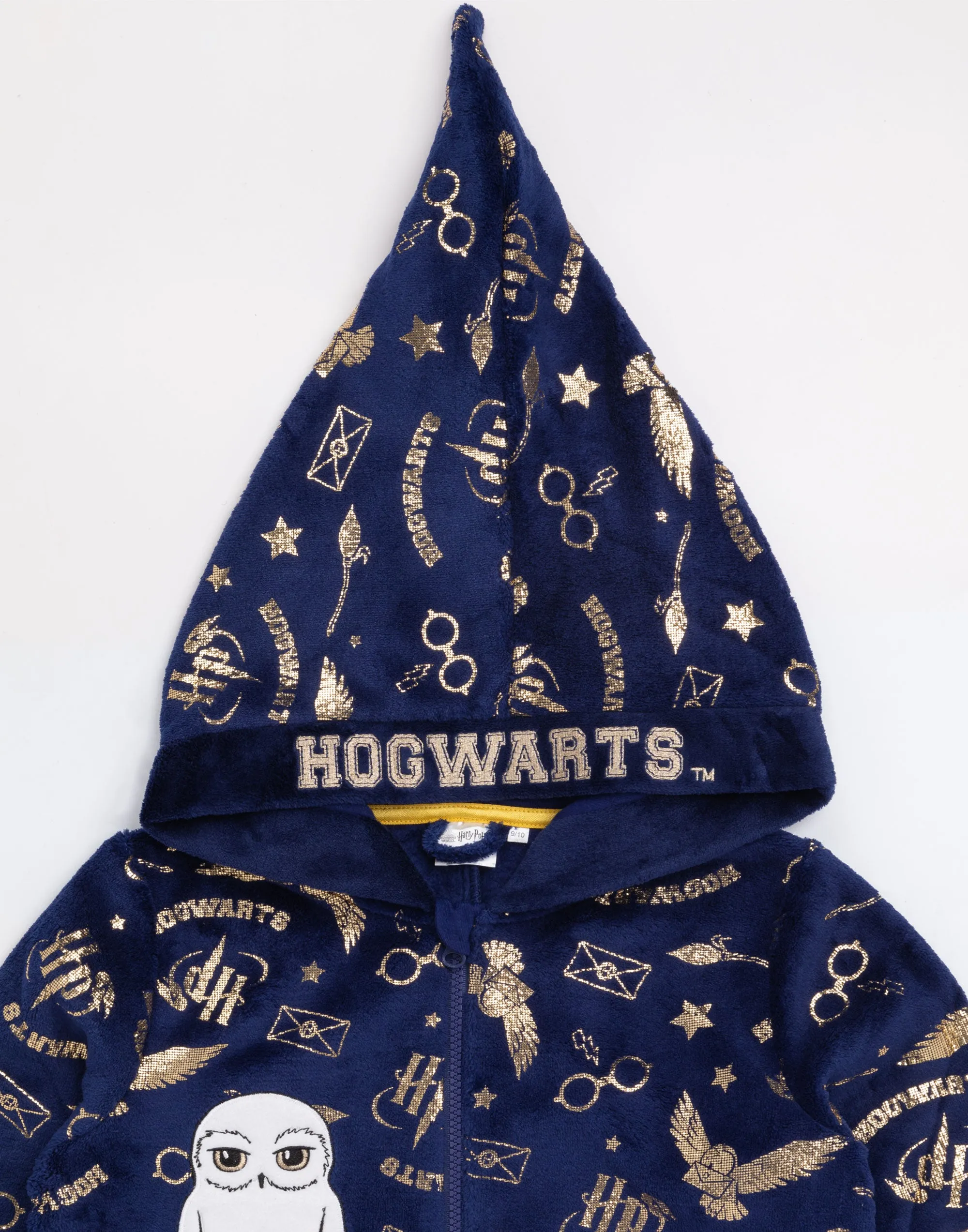 Harry Potter Kids Onesie Hogwarts Hedwig Pyjamas - Navy