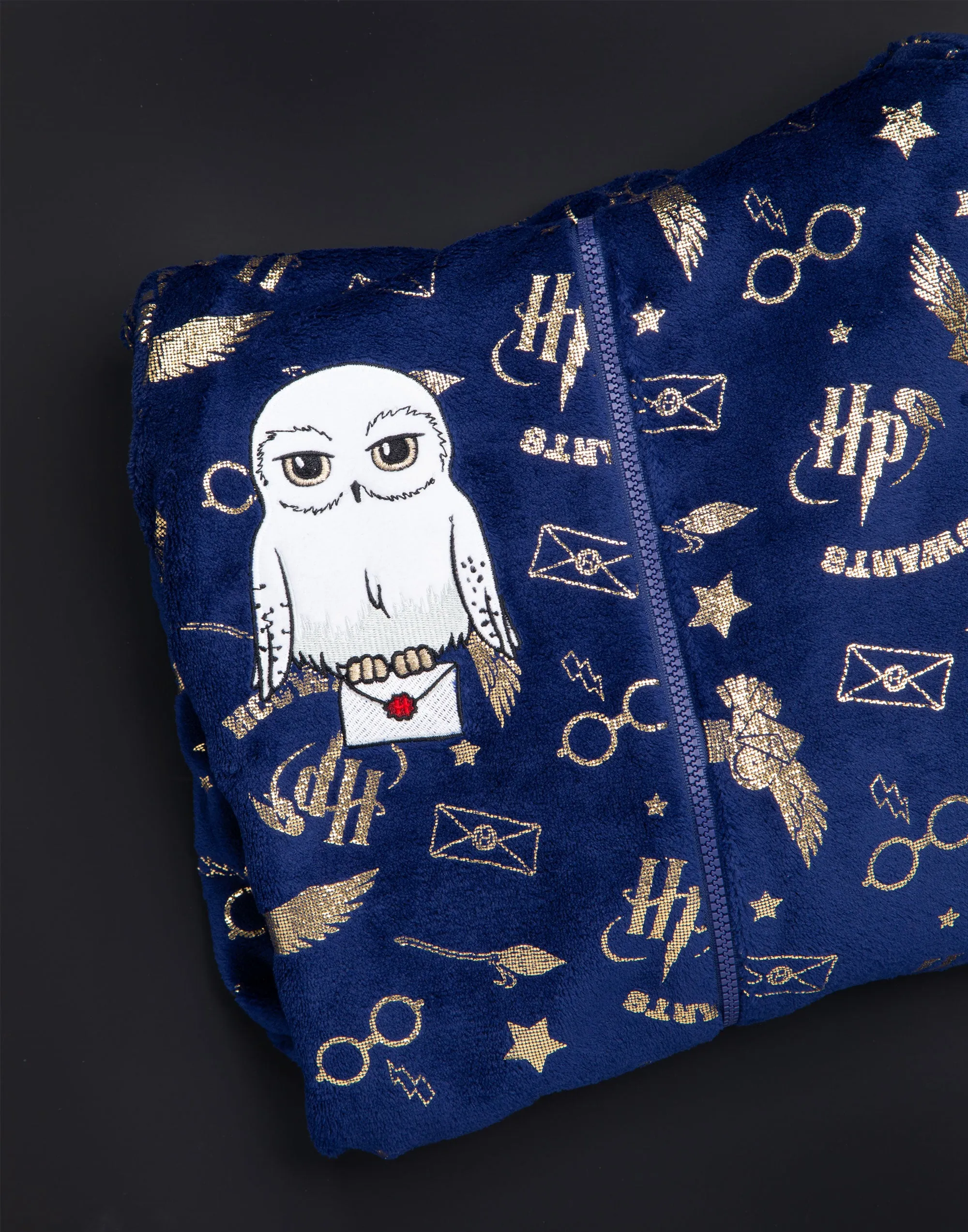 Harry Potter Kids Onesie Hogwarts Hedwig Pyjamas - Navy