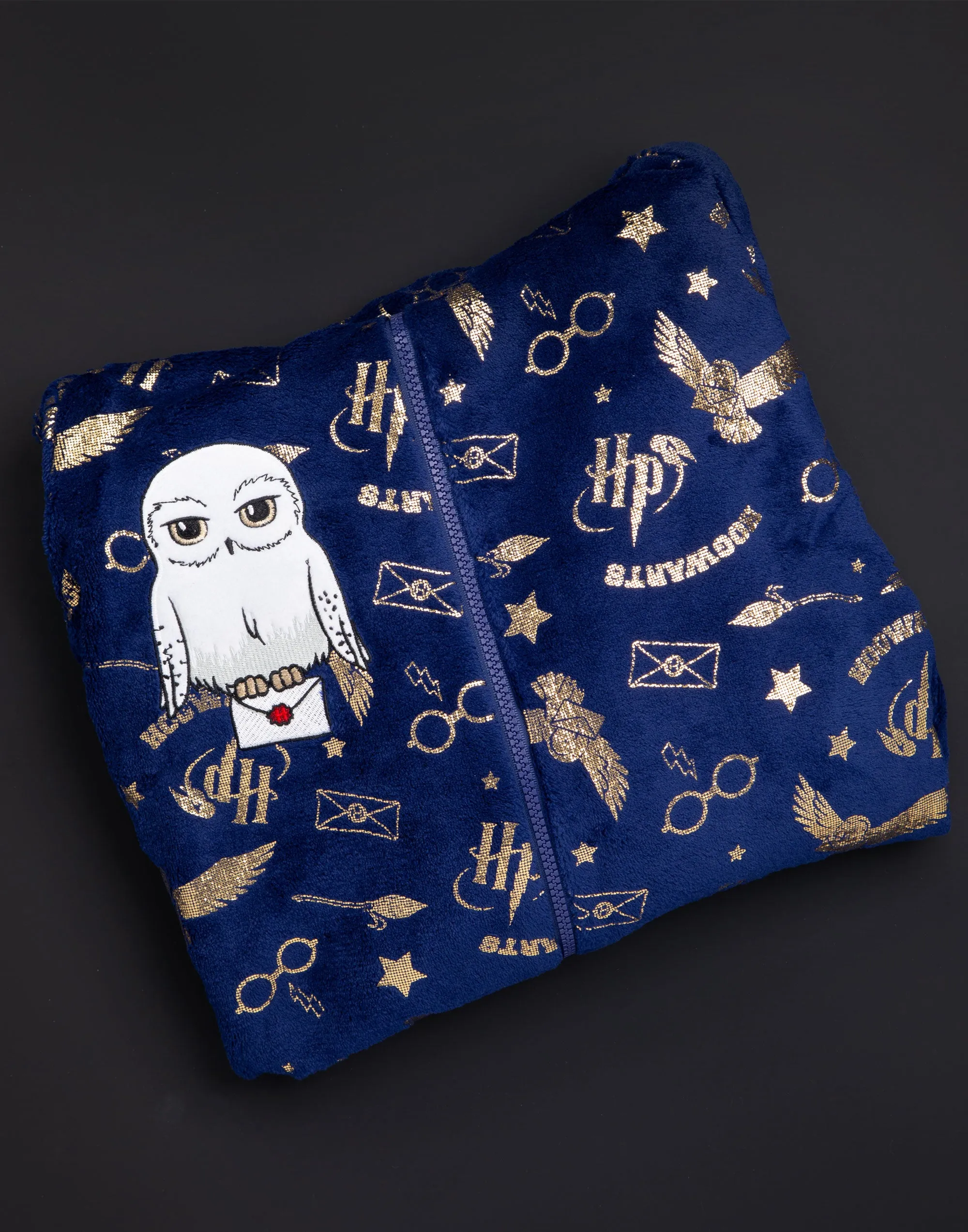 Harry Potter Kids Onesie Hogwarts Hedwig Pyjamas - Navy