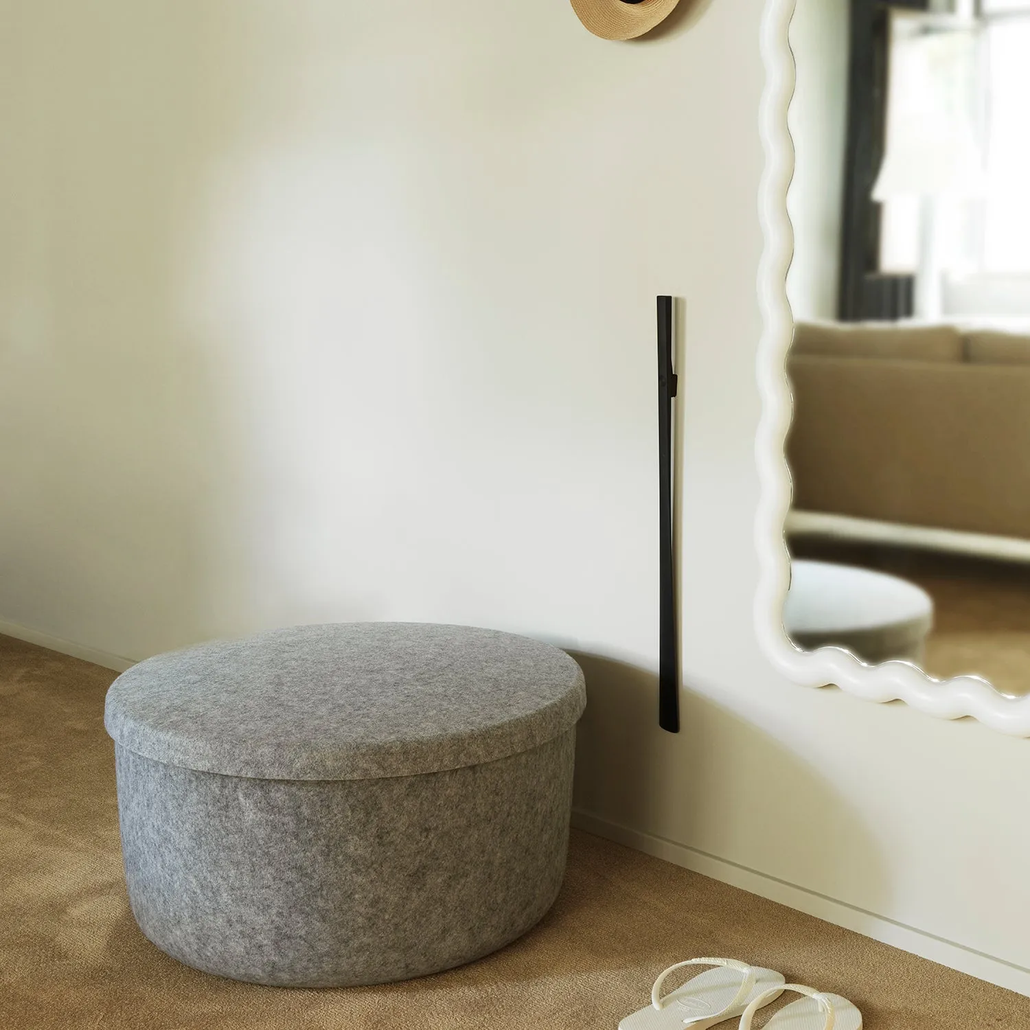 Hide Storage Pouf