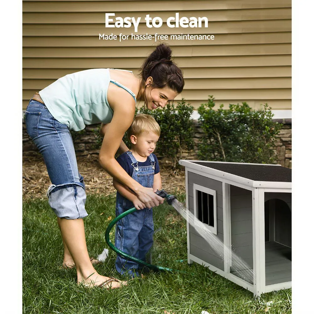 i.Pet - Large Wooden Dog Kennel for Indoor & Outdoor Use