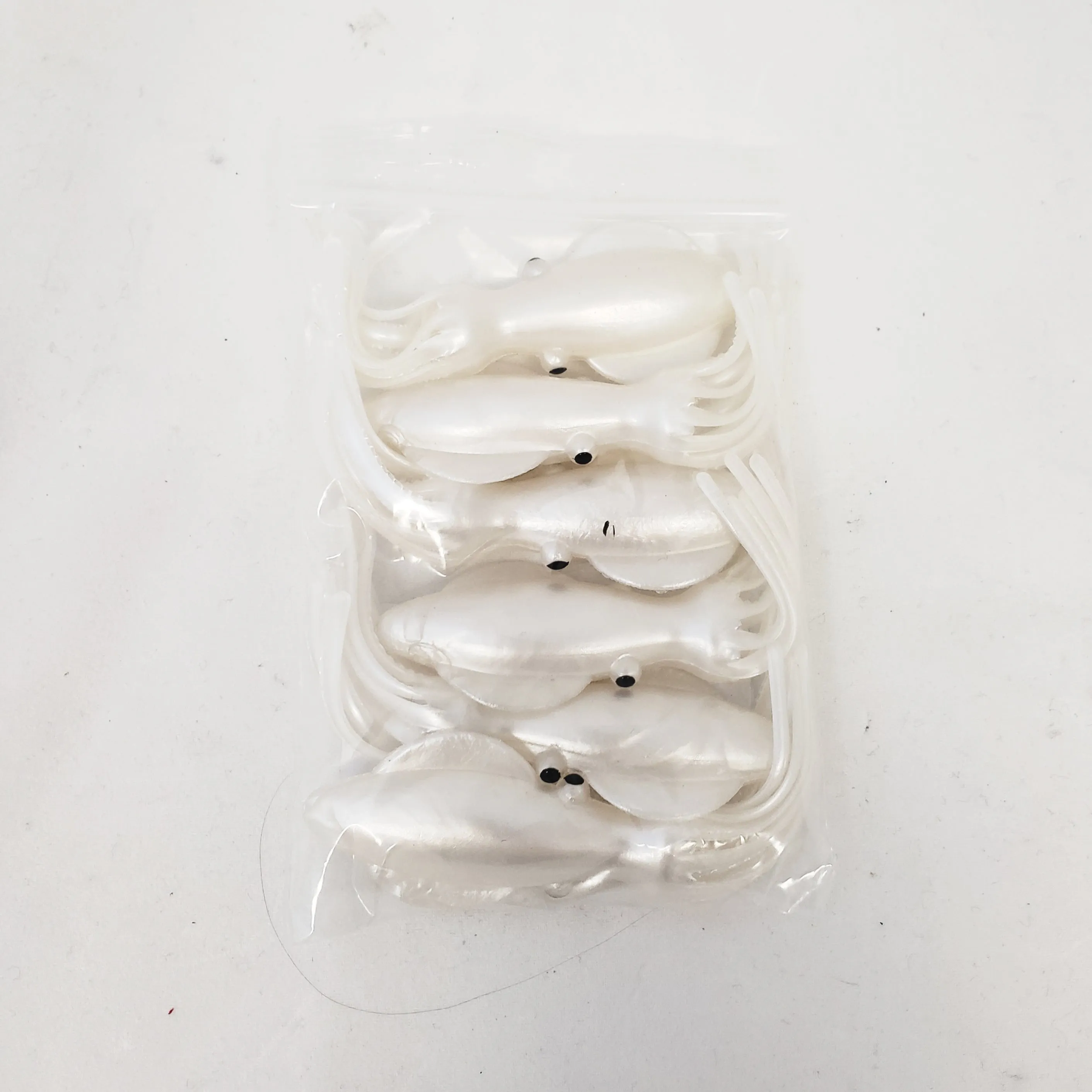 J&B Tackle Mini-Squid 3"Soft Plastic Fishing baits 6 pack