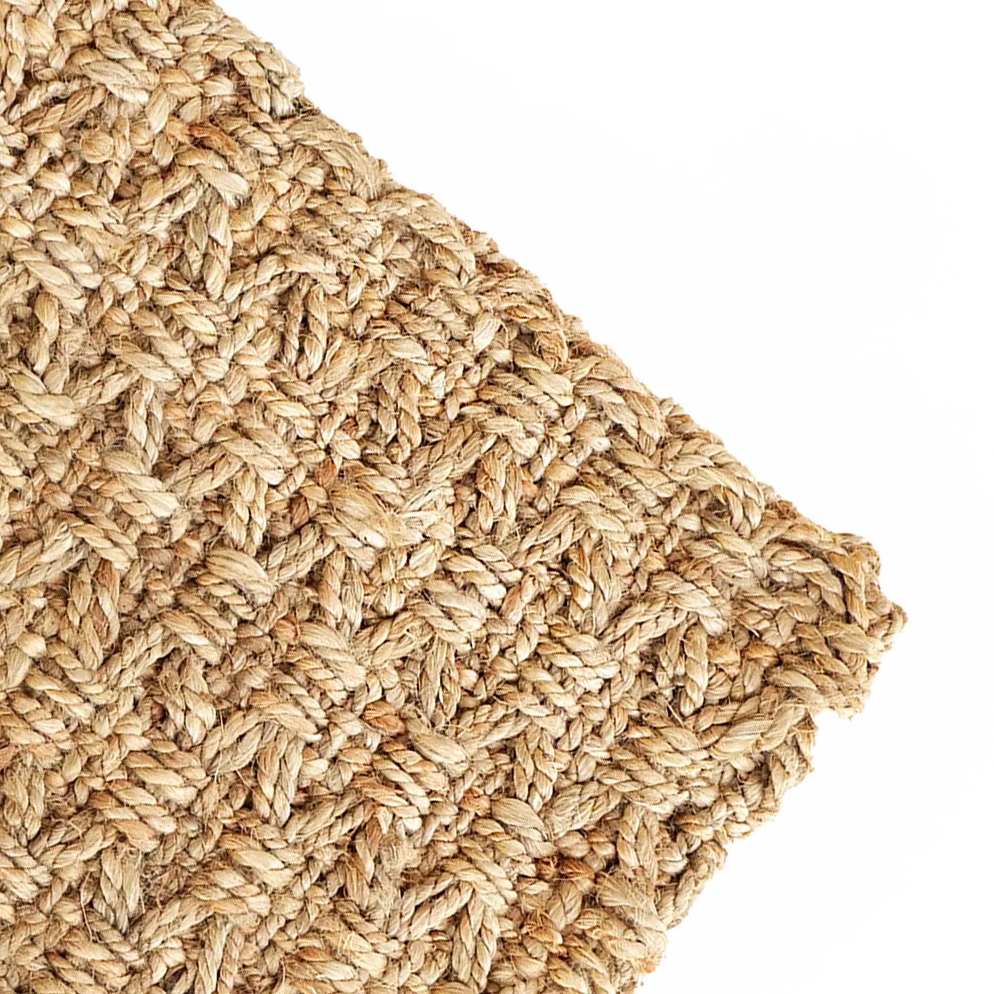 OnlyMat Knotted Luxe Mat - Braided and Knotted Mat - Hand Woven and Organic Braided Jute Mat