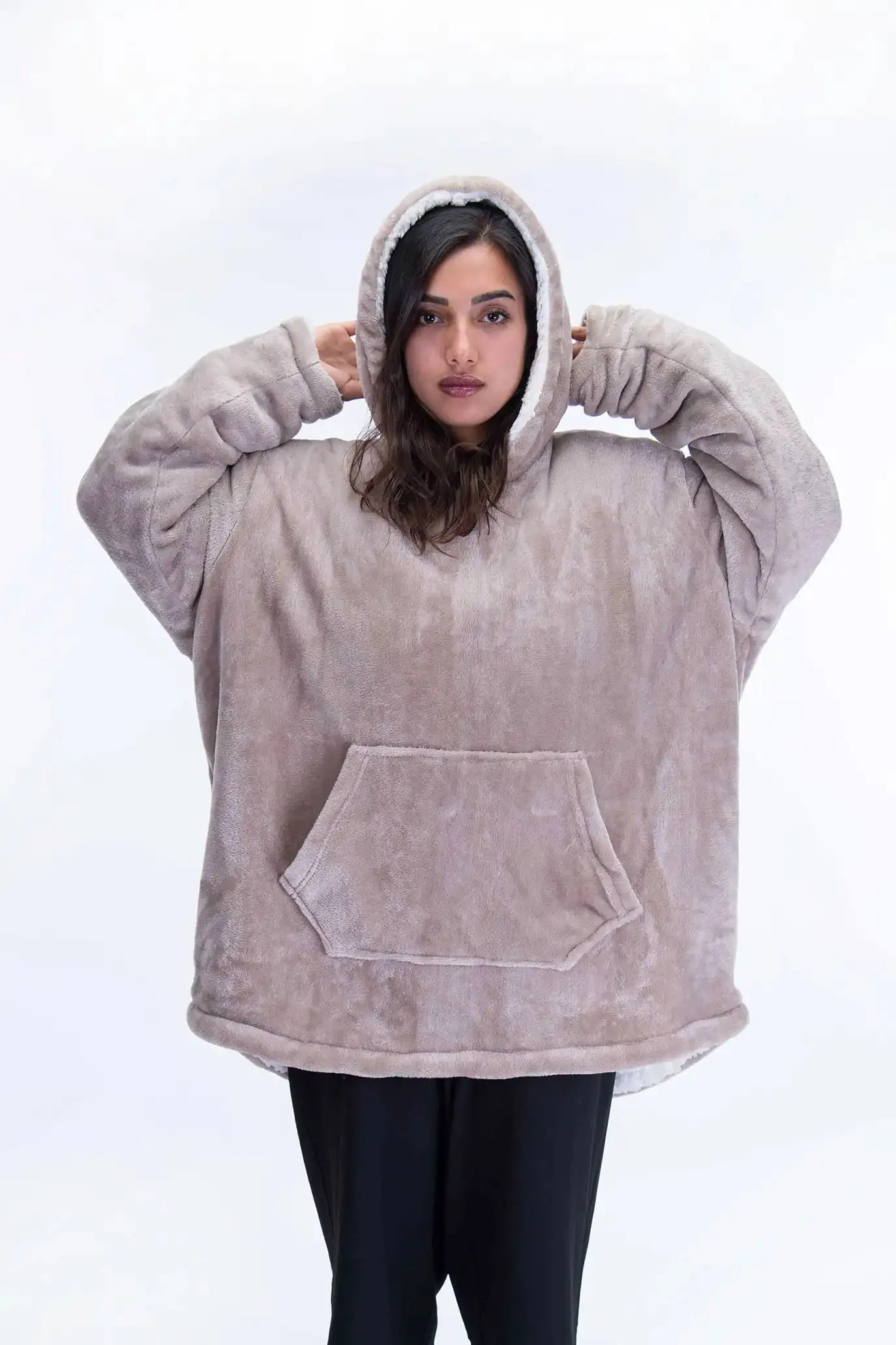 Oversized Sherpa Hoodie 2 sizes (Unisex)