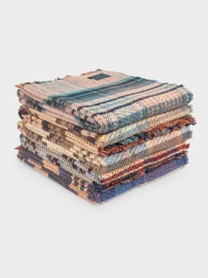 Random recycled wool blanket
