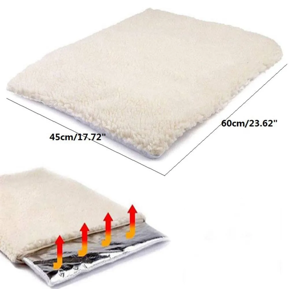 Self Warming Cat Bed Self Heating Mat Warm Thermal Pet Pad for Indoor or Outdoor Pets with Removable Cover Non-Slip Bottom Washable