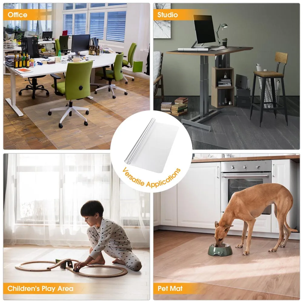 TheLAShop 46" x 60" Hardwood Floors PVC Chair Mat Protector